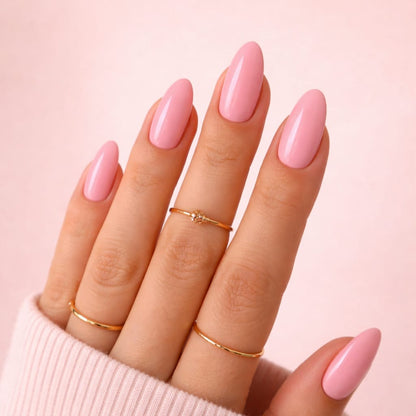 Yaya — Faux Ongles Rose Bébé Amande Long