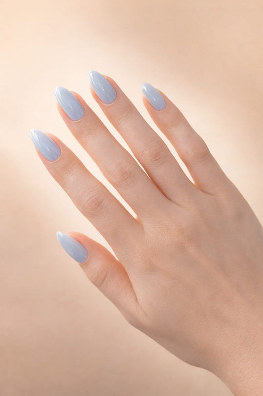 Ciel — Faux Ongles Bleu Pastel Amande | Glow Nails
