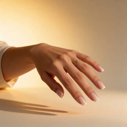 It's A Girl - faux ongles rose ballerine long glossy en gel souple | Glow Nails