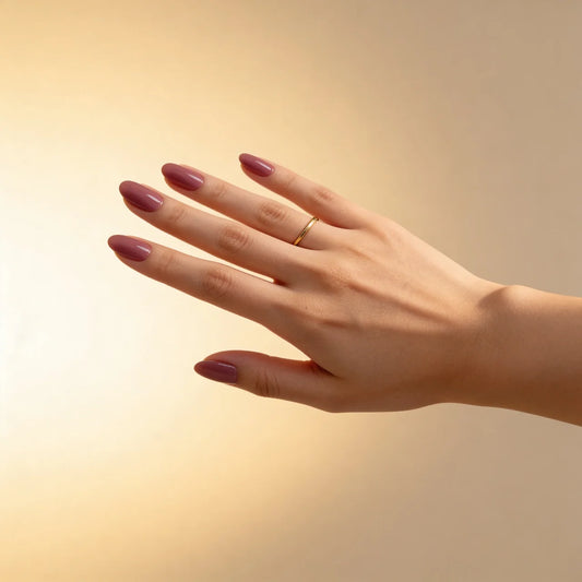 Old Pink - faux ongles nude et rose ovale long glossy en gel souple | Glow Nails