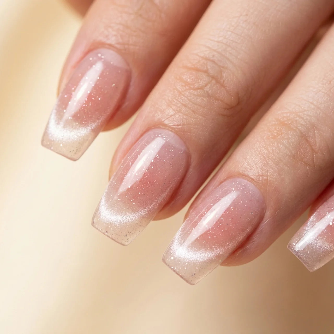 Cat press on nails ballerine long - vue de profil