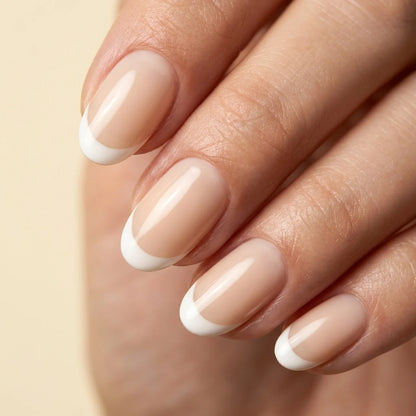 Smart faux ongles ovale portés sur main - gel souple réutilisable