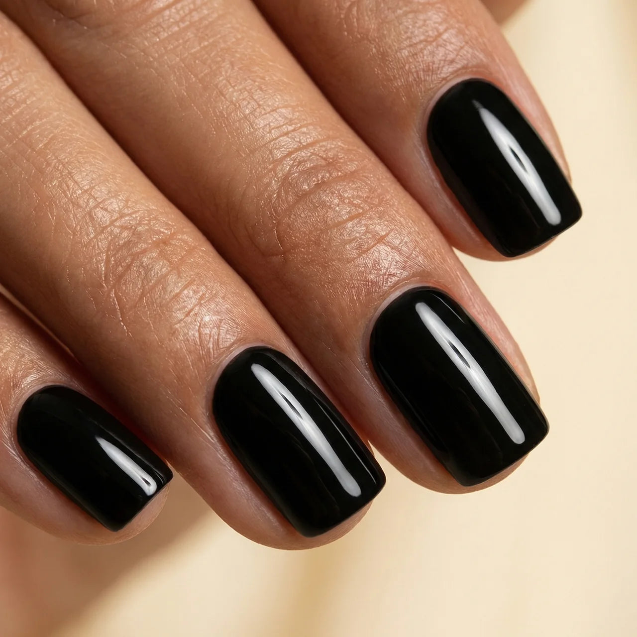 Onyx press on nails carré extra court - vue de profil