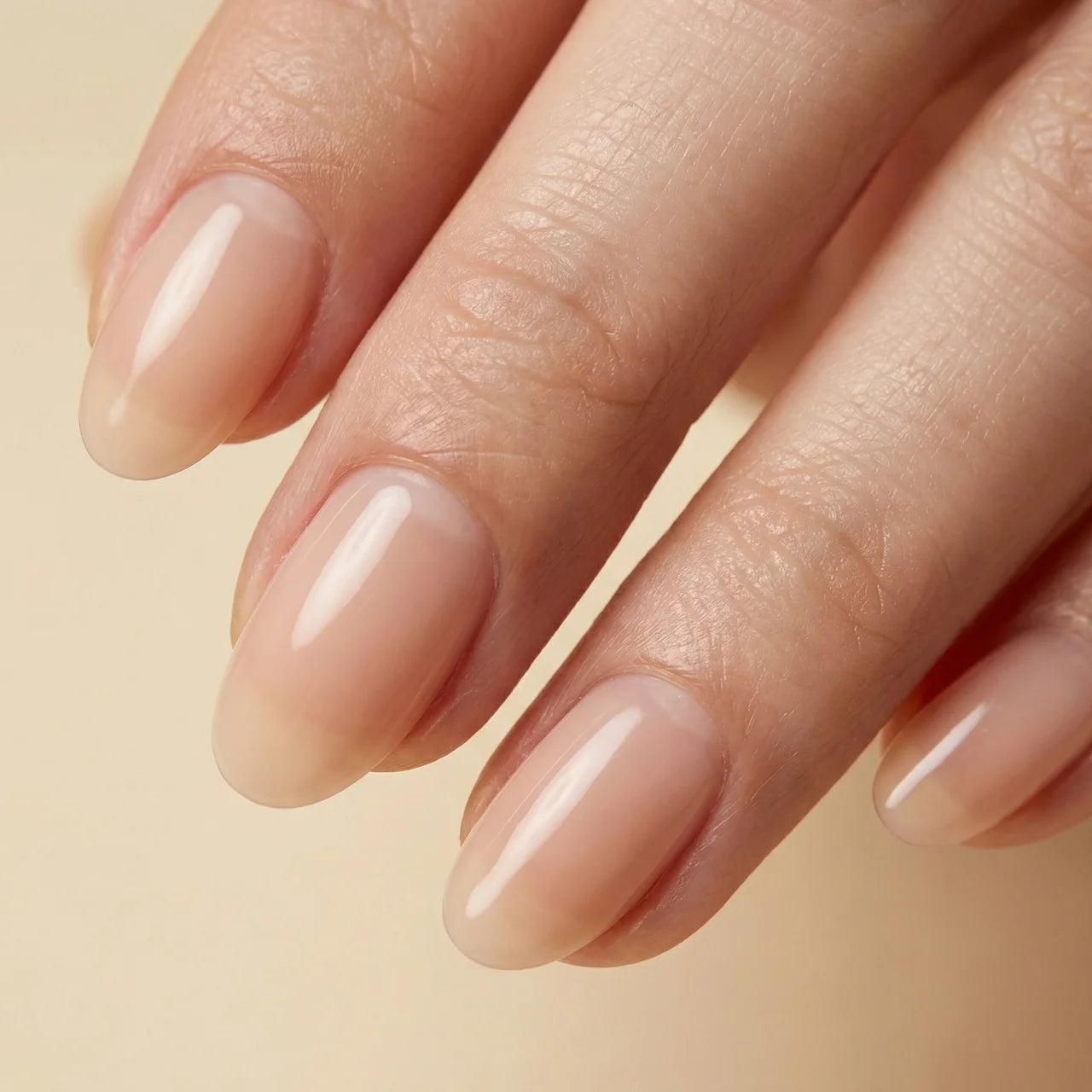 Korean press on nails ovale extra court - vue de profil