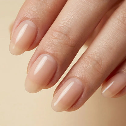 Korean press on nails ovale extra court - vue de profil