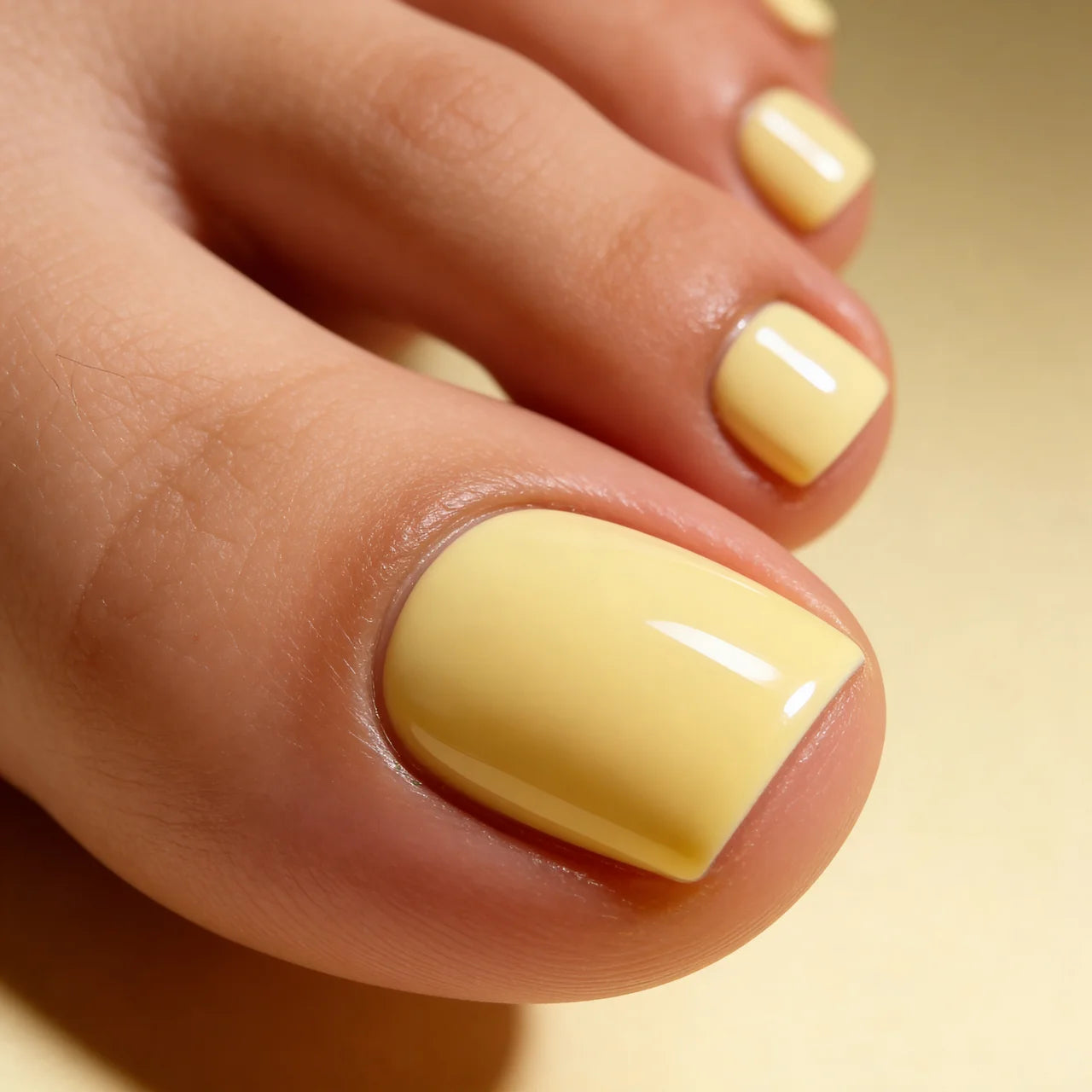 Flor Pieds press on nails pieds - détail design rouge