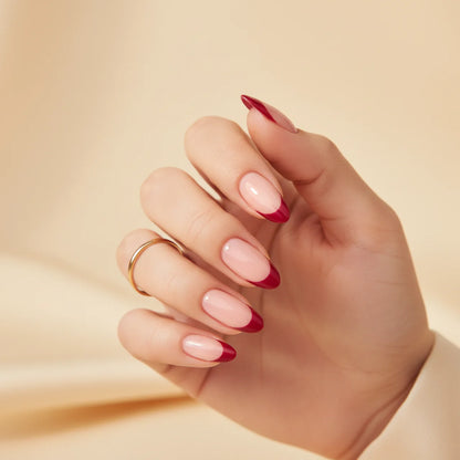 Drama press on nails amande long - vue de profil