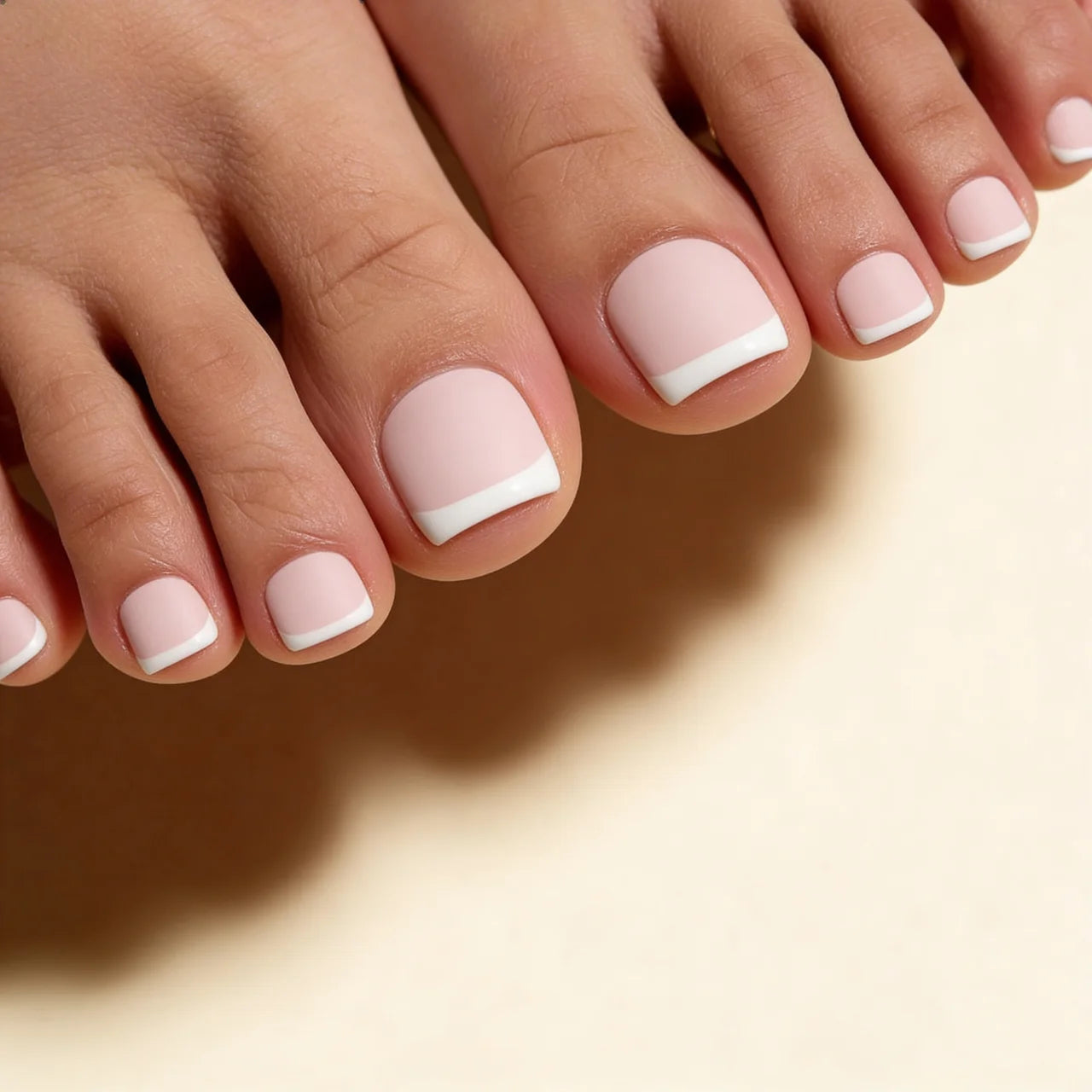 Udacious Pieds press on nails pieds - détail design blanc