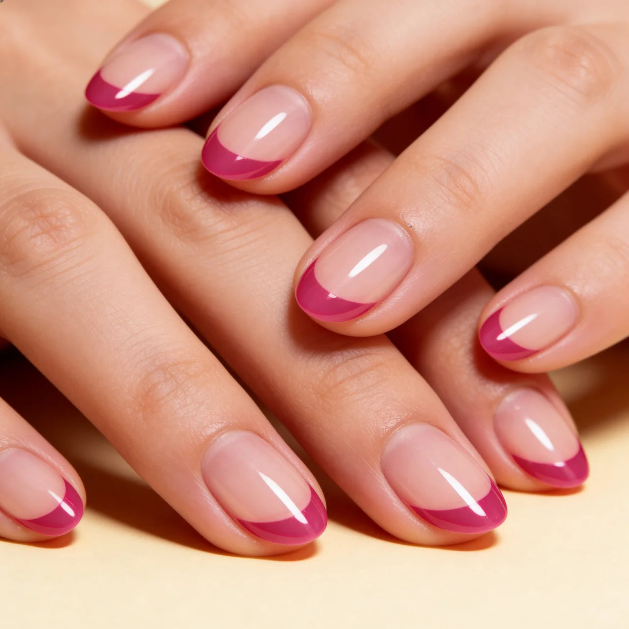 Monaco press on nails amande long - vue de profil