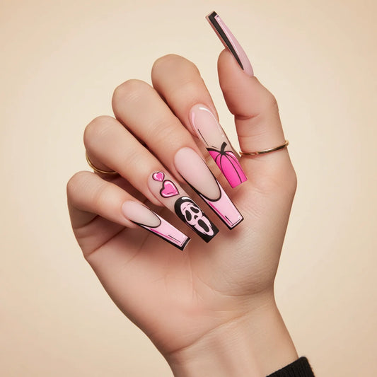 Last Summer - faux ongles rose ballerine extra long en gel souple | Glow Nails