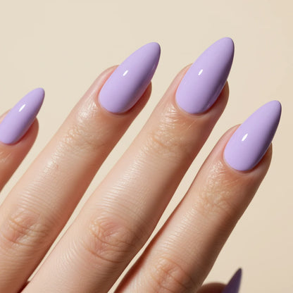 Mellow faux ongles amande portés sur main - gel souple réutilisable