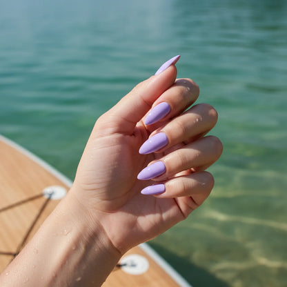 Mellow press on nails amande long - vue de profil