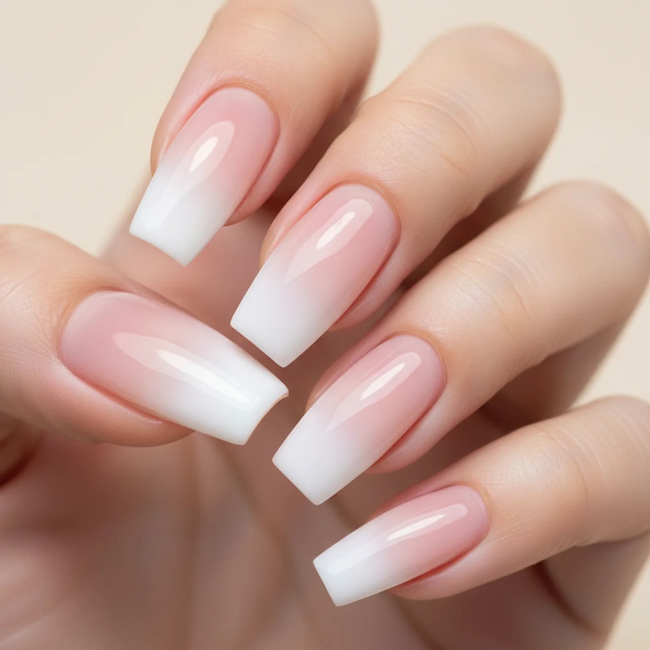 Casual press on nails ballerine long - vue de profil